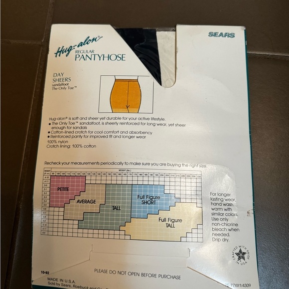 VINTAGE SEARS NEW hug along day sheers sandal foot navy pantyhose size petite - Picture 10 of 10